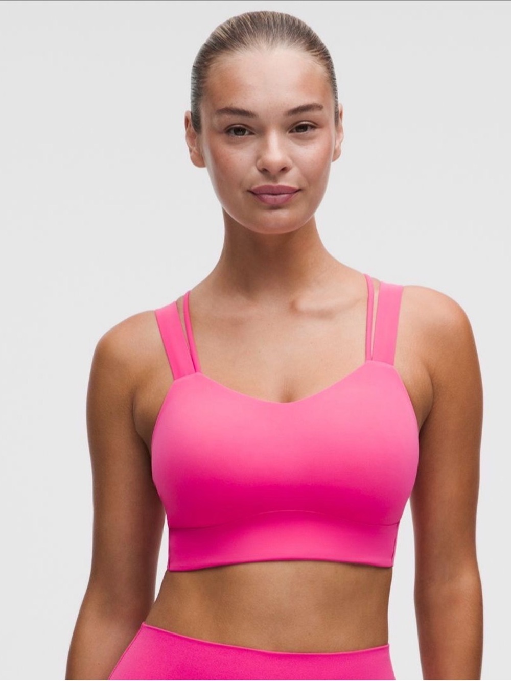 Like a Cloud Longline Bra D/DD in Pink Flare, Size 4